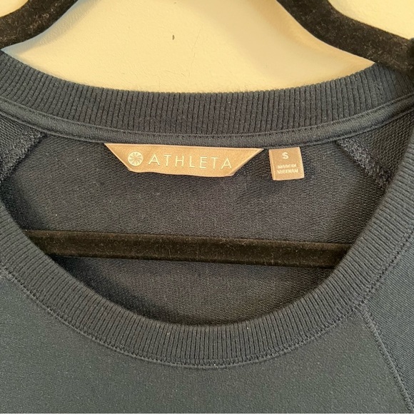 Women’s Athleta teal serenity cross cross front pullover sweater size small S - Picture 5 of 7